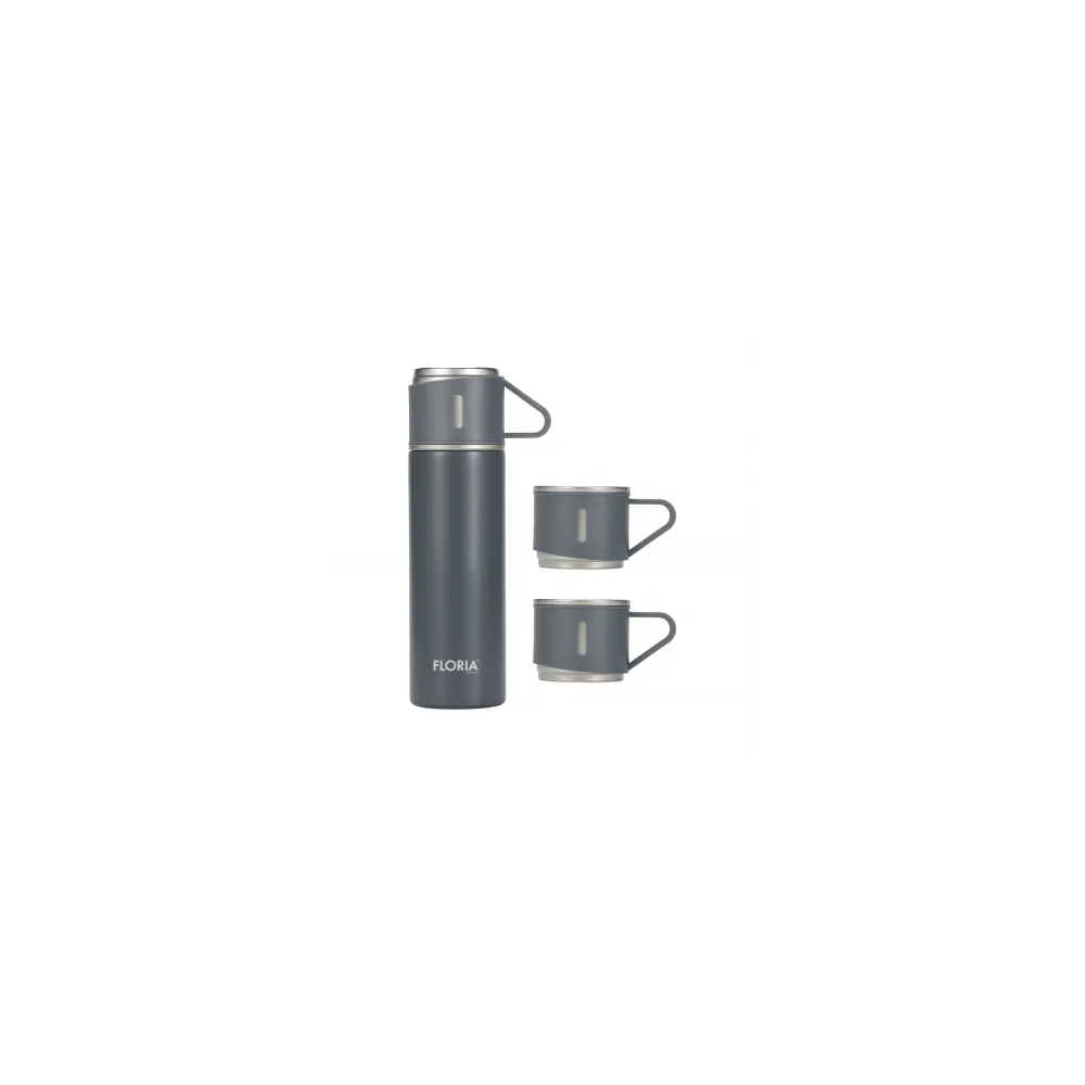 Zilan TERMOS BOCA 500ML + 3 ŠOLJE SET SIVI ZLN0745