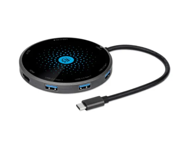 Docking station Manhattan 166560 8in1 USB-C - HDMI/3xUSB/CR/PD 60W/...