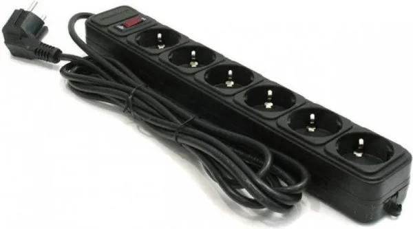 Kabl GEMBIRD Protektor SPG6-B-6 6mesta 4.5m Black 3x1,5