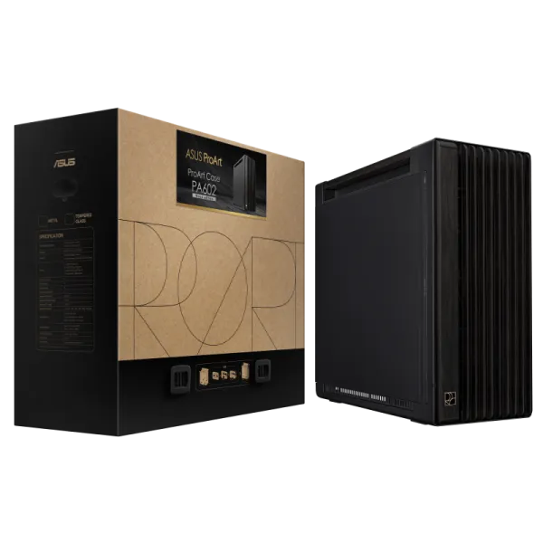 Kuciste Asus ProArt PA602 ARGB WOOD METAL PWM BLACK, 90DC00J0-B09020