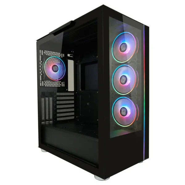 Kuciste LC Power LC-808B-ON  Skylla_X, Midi-ATX Case, black, 4x120m...