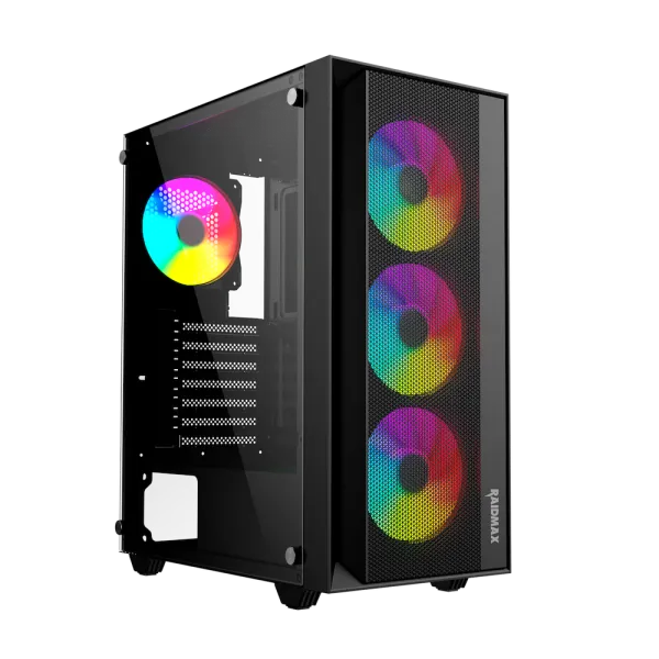 Kuciste Raidmax Vector 100 Black 4 x RGB fan/Window/No-PSU