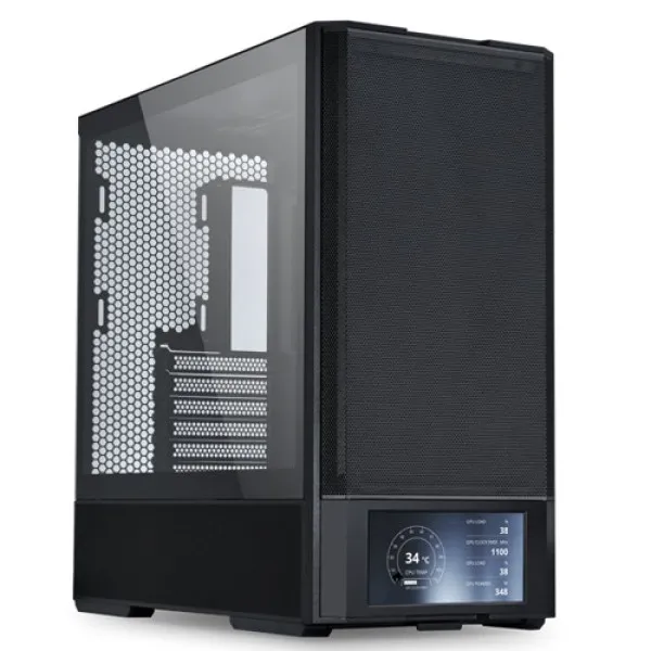 Kućište Lian Li LANCOOL 207 Digital 6" Ekran/MidTower,Crni/LAN207DX