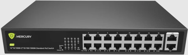 LAN Switch Mercury H1016PL PoE 10/100Mbps - DS Computers DOO