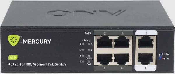 LAN Switch Mercury H1064PL 6port 10/100 4-PoE - DS Computers DOO