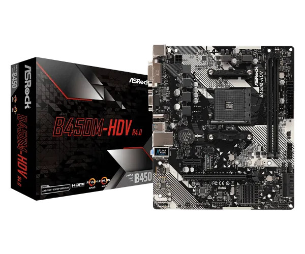 MB AM4 AsRock B450M-HDV R4.0 90-MXB9N0-A0UAYZ