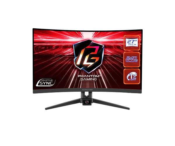 Monitor 27" AsRock PG27F15RS1A VA 1920x1080/240Hz/1ms/HDMIx2/DP/zvu...