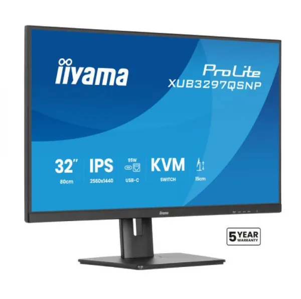 Monitor 31.5" Iiyama XUB3297QSNP-B1 IPS 2560x1440/100Hz/1ms/HDMI/DP...