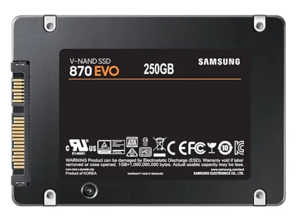 SSD 2.5" SATA Samsung 870 EVO 250GB, 560/530MBs MZ-77E250BW