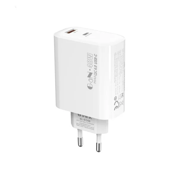 Strujni adapter S-link SL-EC68 45W PD30W/QC 18W USB-A/USB-C Brzo pu...