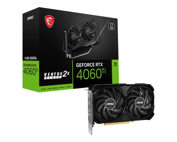 SVGA MSI Geforce RTX 4060-Ti Ventus 2X Black 8GB OC