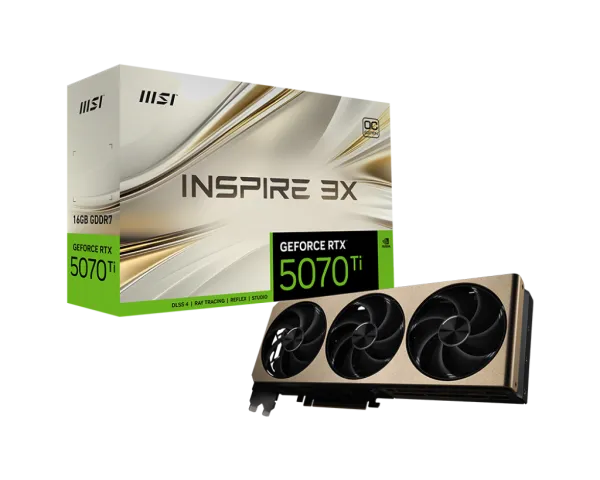 SVGA MSI RTX 5070Ti Inspire 3X OC 16GB GDDR7