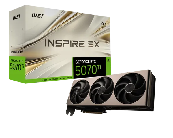 SVGA MSI RTX5070Ti Inspire 3X OC 16GB GDDR7