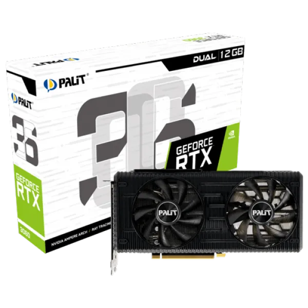 SVGA Palit GeForce RTX 3060 Dual 12GB GDDR6, 192-bit NE63060019K9-1...