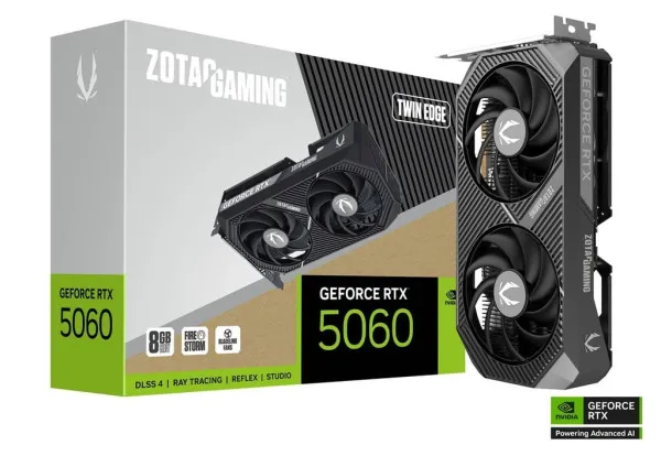 SVGA Zotac RTX 5060 Twin Edge 8GB GDDR7, ZT-B50600E-10M