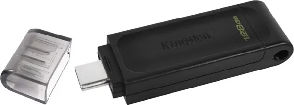 USB Flash Kingston 128GB USB 3.2 DataTraveler 70 USB-C black DT70/1...