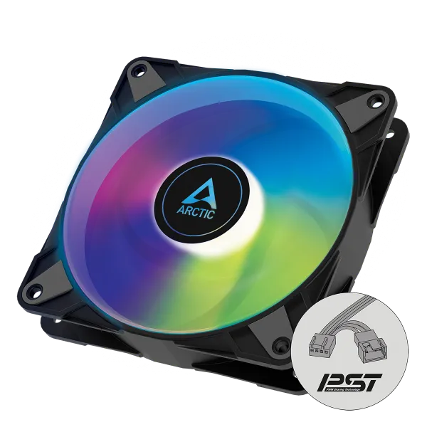 Ventilator 120mm Arctic P12 PWM PST A-RGB Black, ACFAN00231A