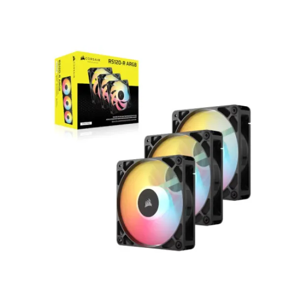 Ventilatori Corsair 3x RS120-R ARGB 120mm PWM-Triple Pack - Crni, C...