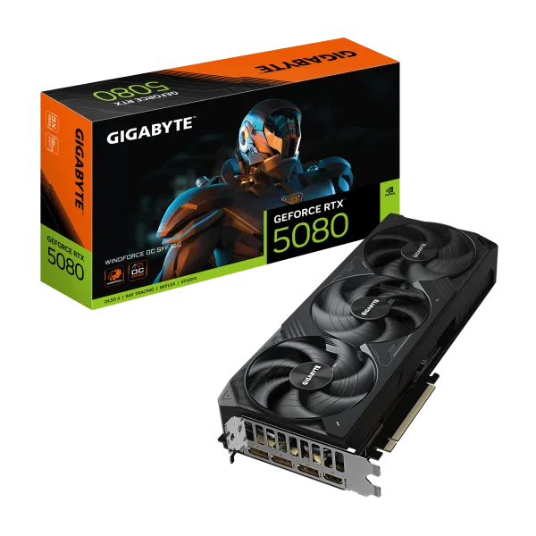 VGA Gigabyte RTX 5080 WindForce3 OC 16GB, GV-N5080WF3OC-16GD - DS Computers DOO