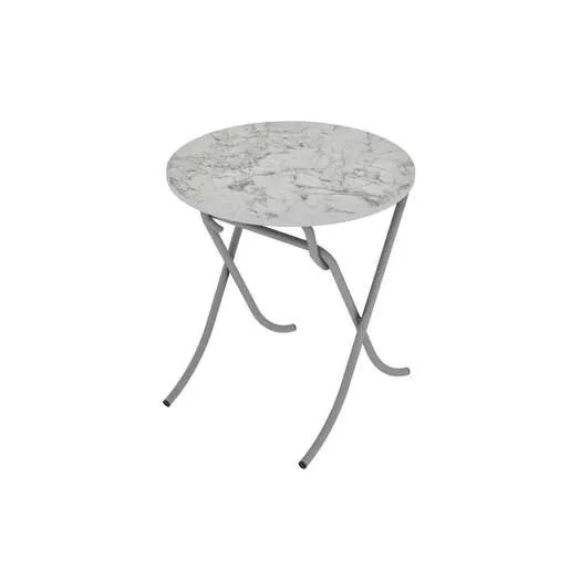 Alesta AL10037BM sto višenamenski sklopivi tekstura beli mermer 70 cm