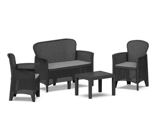 AMICI set za 4 osobe antracit