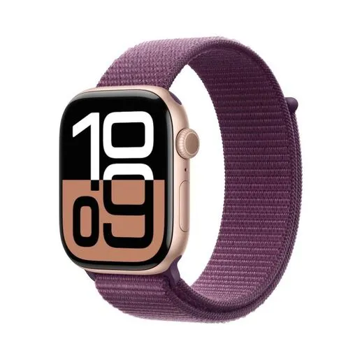 Apple Watch S10 GPS 42mm, Rose Gold, Alu Case/Plum Sport Loop, MWWK3QV/A