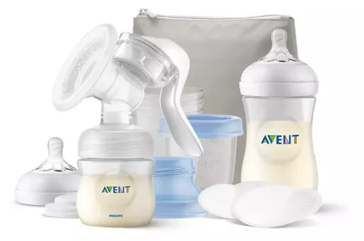 Avent manuelna pumpica za grudi NATURAL  SCF430/16 (flašice, tufer, via šolja sa adapterom)