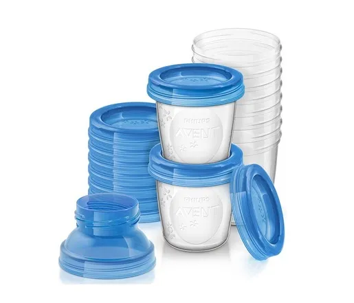 Avent via solje sa poklopcima i adapterima -set 10kom+2adaptera 1602