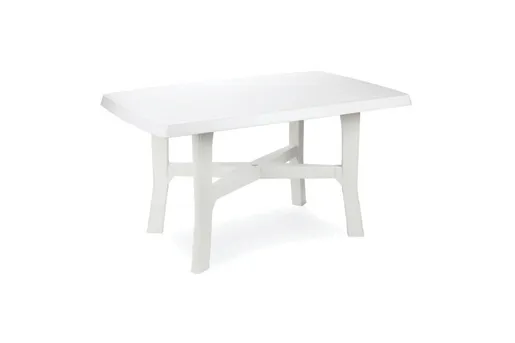 Baštenski sto plastični 138 x 88 x 72cm rodano beli