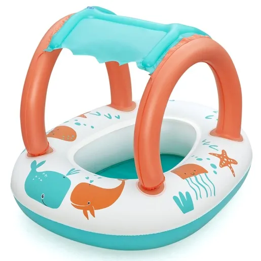 Bestway Čamac plišani sa nadstrešnicom za bebe 84x67cm