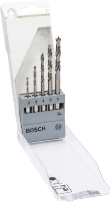 Bosch 5-delni set burgija za drvo, 1/4" šestostrani prihvat