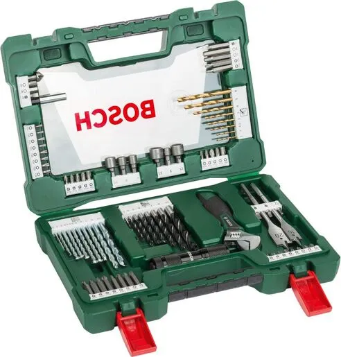 Bosch 83-delni V-Line TiN set sa baterijskom lampom