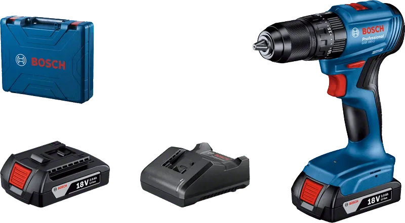 Bosch akumulatorska vibraciona bušilica - odvrtač GSB 185-Li; 18V 2x2,0Ah u koferu (06019K3100)