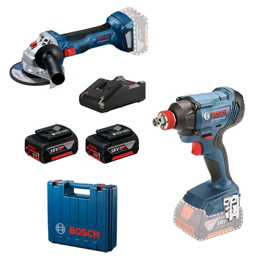 Bosch akumulatorski set Bosch GDX 180-Li +  GWS 180-Li; 18V; 2x4,0 Ah (0615990N1U)