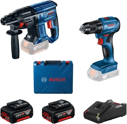 Bosch akumulatorski set Bosch GSR 185-Li + GBH 180-LI; 18V; 2x4,0 Ah (0615990N20)