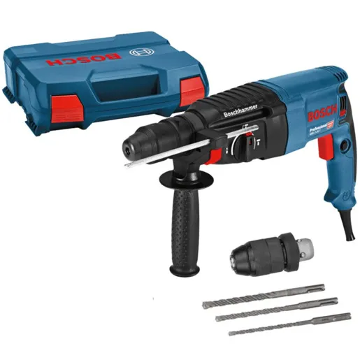 Bosch elektro-pneumatski čekić GBH 2-26 F + 3-delni set SDS-plus burgija u koferu (06112A4003)
