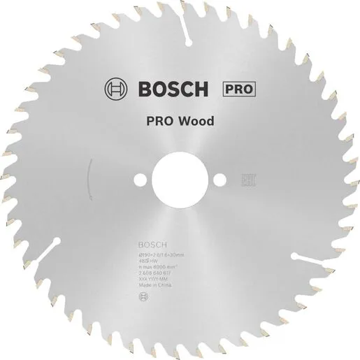 Bosch PRO Wood list kružne testere 190x2.6x30 mm 48z ATB max 8.000 o/min 2608640617