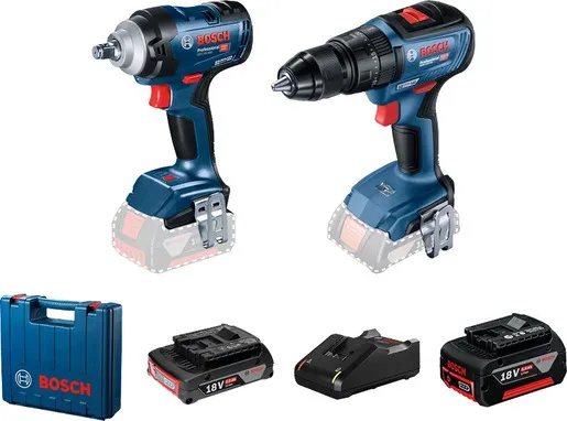 Bosch Professional aku udarni odvrtači GDS 18V-400 + GSB 18V-50 + akumulator GBA 18V 2.0Ah + GBA 18V 5.0Ah + punjač GAL 18V-40, set 06019K0003