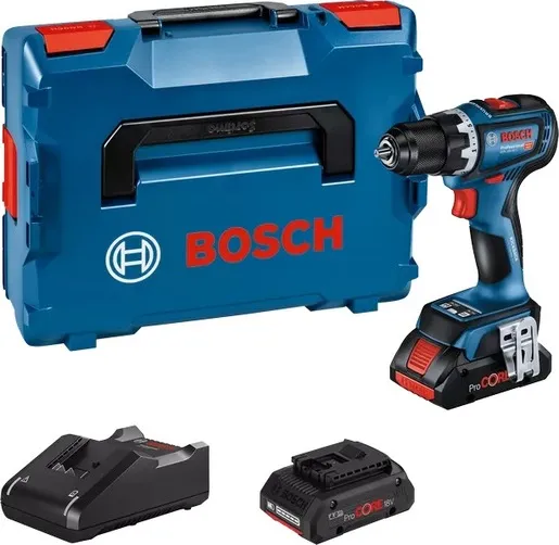 BOSCH Professional akumulatorska bušilica-odvrtač GSR 18V-90 C, 2x4.0Ah ProCore akumulator, punjač GAL 18V-40, L-Boxx kofer 06019K6004
