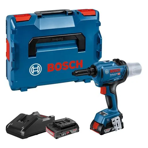 BOSCH Professional akumulatorski pištolj za nitne GRG 18V-16 C, 2x2.0Ah 18V akumulator, punjač GAL 18V-20, L-Boxx kofer 06019K5020