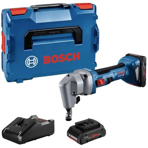 BOSCH Professional akumulatorski sekač limova GNA 18V-16 E, 2x4.0Ah ProCORE18V akumulator, punjač GAL 18V-40, L Boxx kofer 0601529601