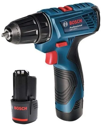 Bosch Professional GSR 120-LI akumulatorska bušilica/odvrtač (2x 2,0 Ah, GAL 1210 CV, kofer)