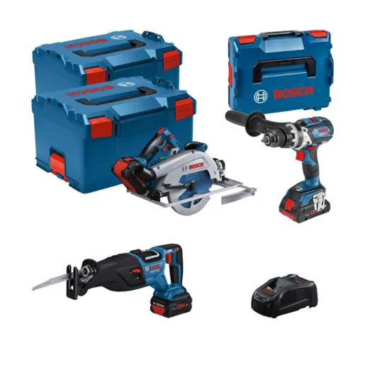Bosch Professional Set akumulatorskih alata Bosch 18V, bušilica, kružna testera, univerzalna testera 0615990N38