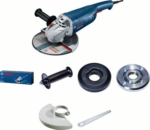 BOSCH Professional ugaona brusilica GWS 2200-180 Lock on prekidač + meki start & zaštita od ponovnog pokretanja 06018C0320