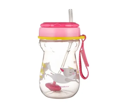Canpol Babies šolja Sa Slamcicom "Cat" - 250Ml