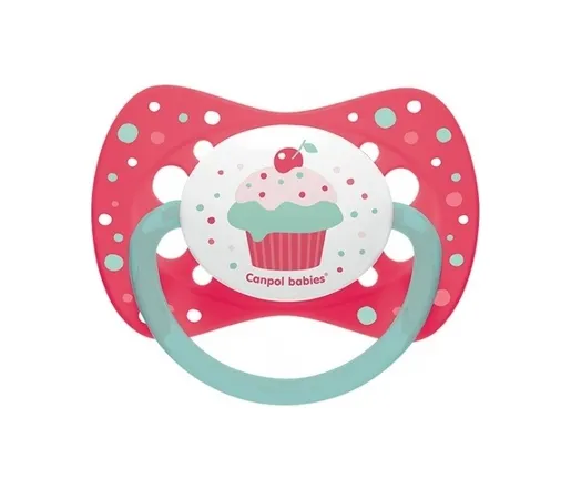 Canpol Babies Varalica Silicon Symmertrical 6-18M 23/283 "Cupcake" - Pink