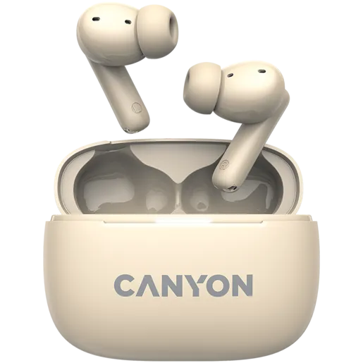 CANYON headset OnGo TWS-10 ANC+ENC Beige