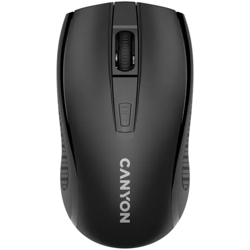 CANYON MW-7, 2.4Ghz wireless mouse, 6 buttons, DPI 800/1200/1600, with 1 AA battery ,size 110*60*37mm,58g,black