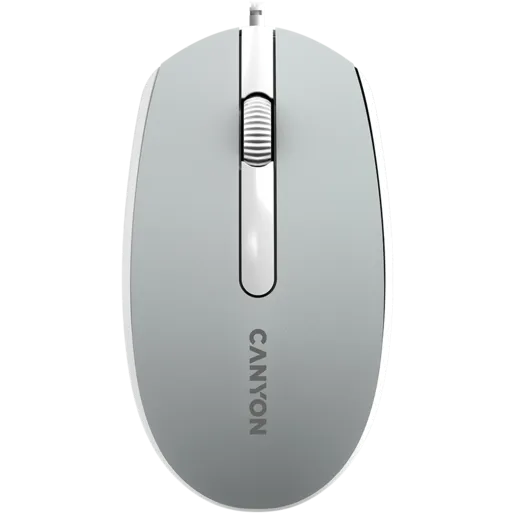 Canyon Wired  optical mouse with 3 buttons, DPI 1000, with 1.5M USB cable,Dark grey, 65*115*40mm, 0.1kg
