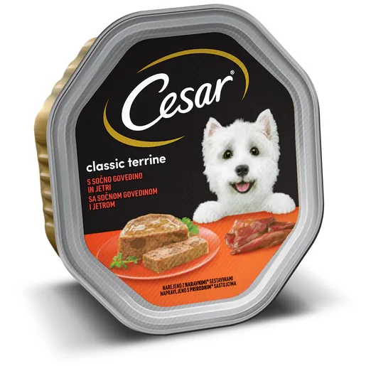 Cesar posuda Govedina i Dzigerica 150g